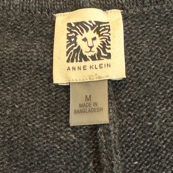 Anne Klein Charcoal Wide Leg Cashmere Blend Pants - Picture 9 of 9